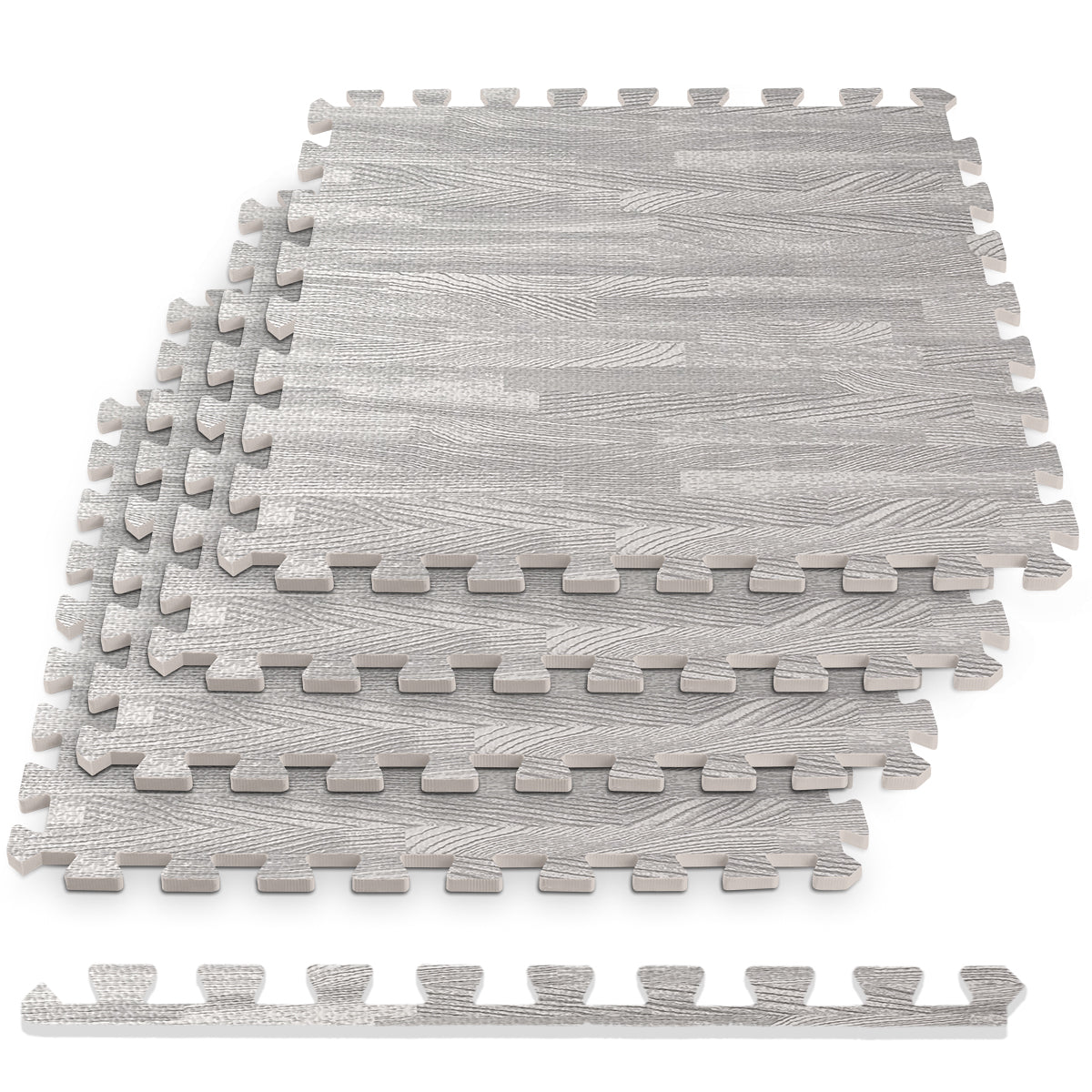 Grey Wood Grain Foam Floor Tiles