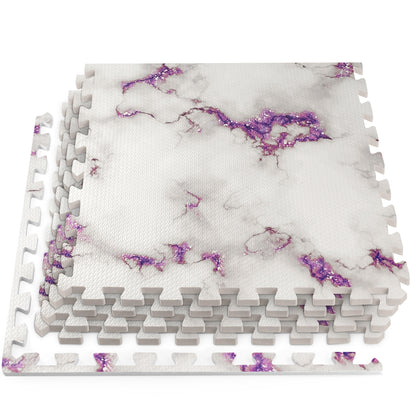 Purple Marble Foam Floor Tiles