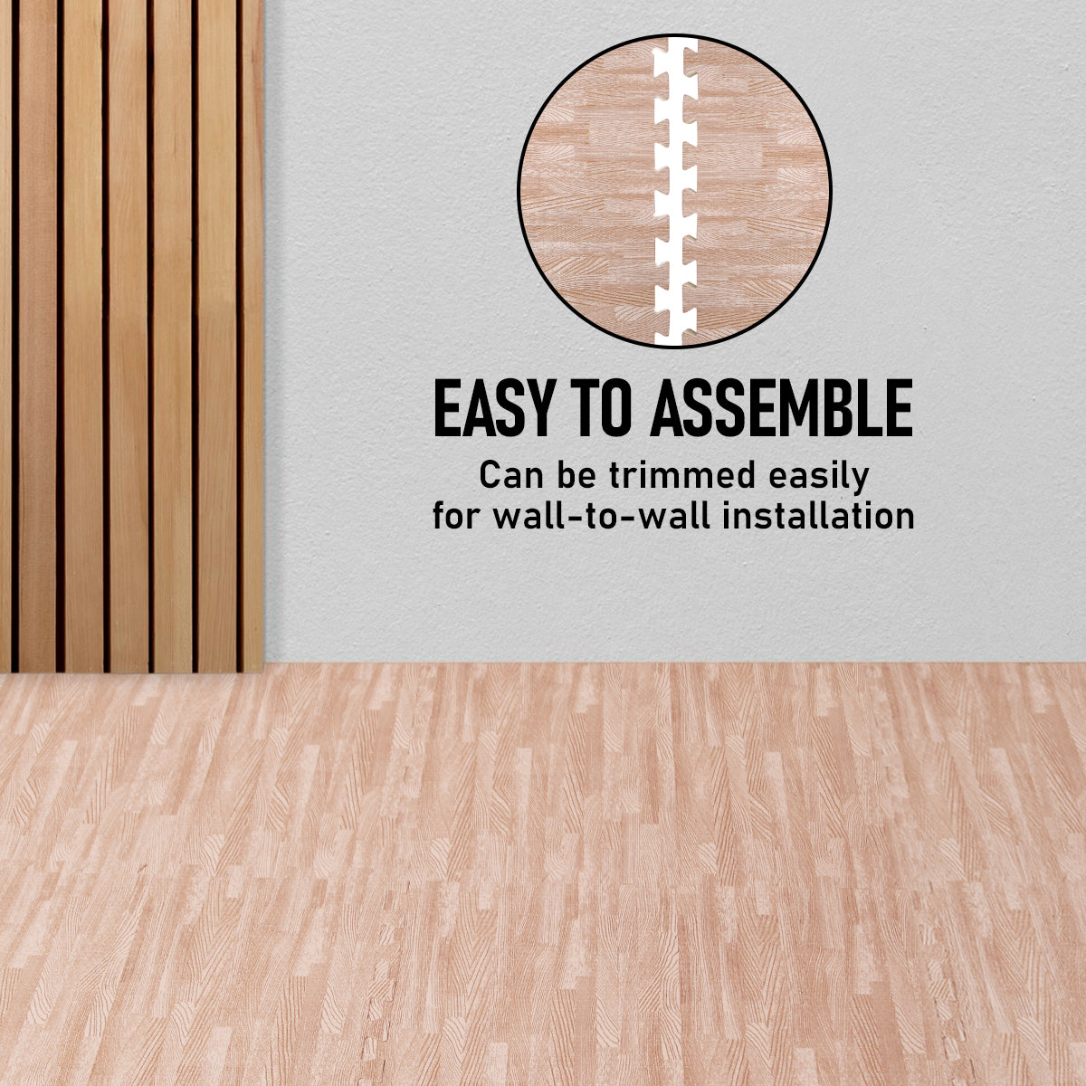 Light Oak Foam Floor Tiles - Unboxed
