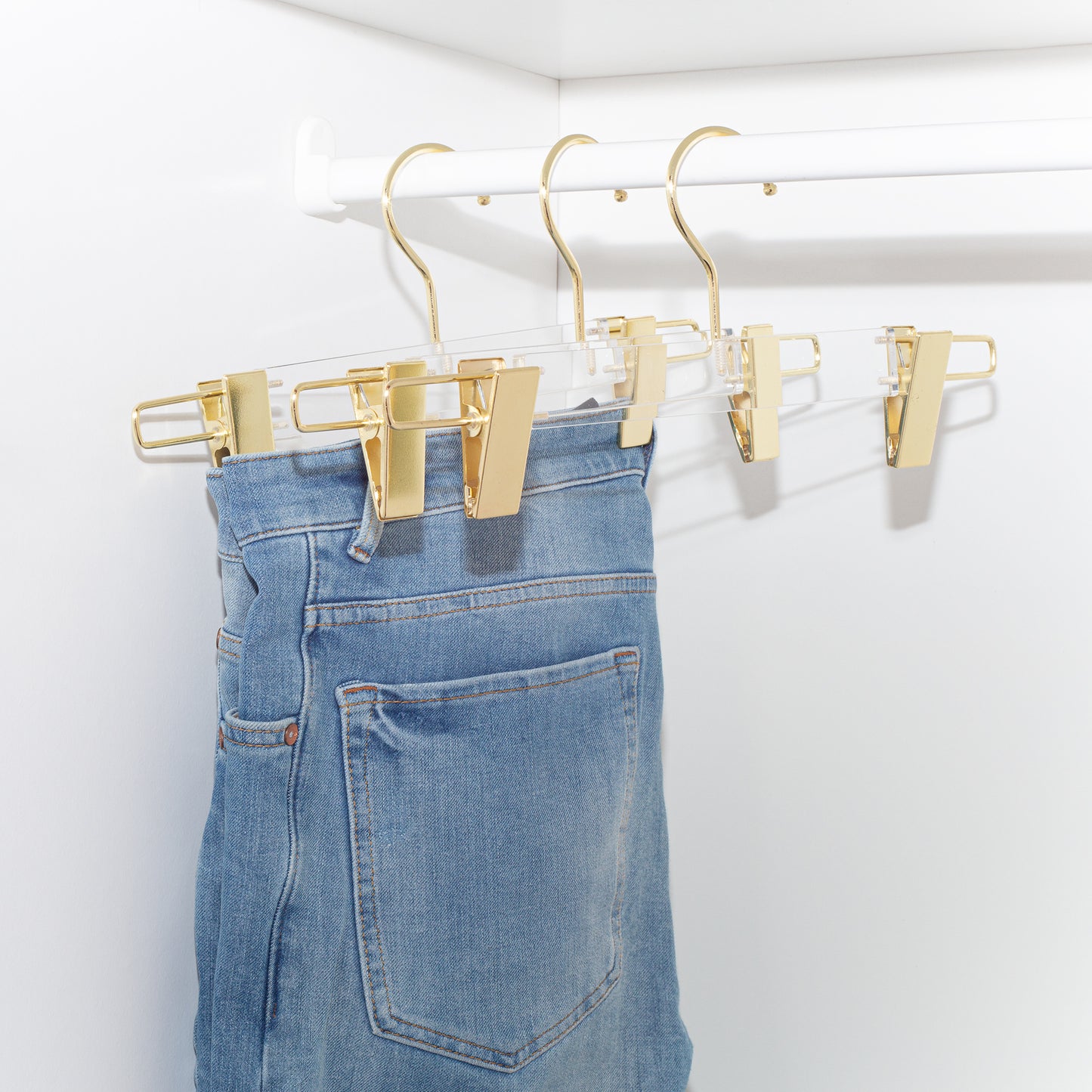 Acrylic Skirt & Pant Hanger with Clips